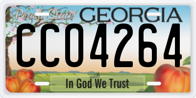 GA license plate CCO4264