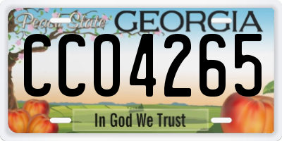 GA license plate CCO4265