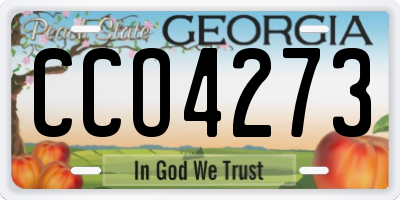 GA license plate CCO4273