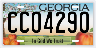 GA license plate CCO4290