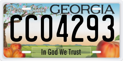 GA license plate CCO4293