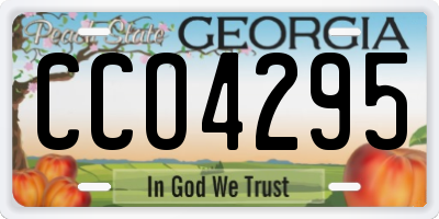GA license plate CCO4295