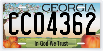 GA license plate CCO4362