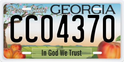 GA license plate CCO4370
