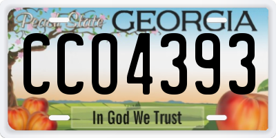 GA license plate CCO4393