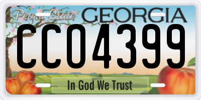 GA license plate CCO4399