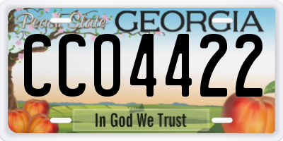 GA license plate CCO4422