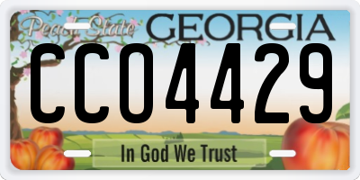 GA license plate CCO4429
