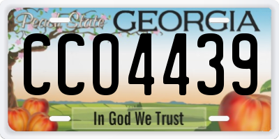 GA license plate CCO4439