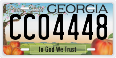 GA license plate CCO4448