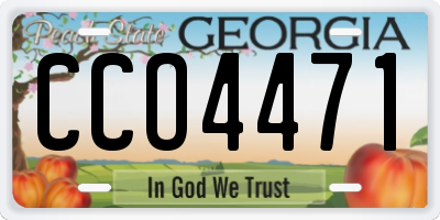 GA license plate CCO4471