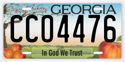 GA license plate CCO4476