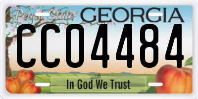 GA license plate CCO4484