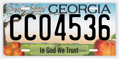GA license plate CCO4536