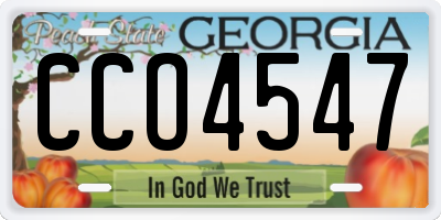 GA license plate CCO4547