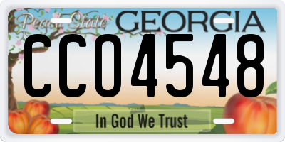 GA license plate CCO4548