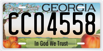 GA license plate CCO4558