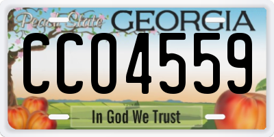GA license plate CCO4559