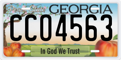 GA license plate CCO4563