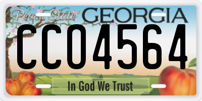 GA license plate CCO4564