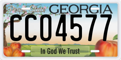 GA license plate CCO4577