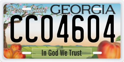 GA license plate CCO4604