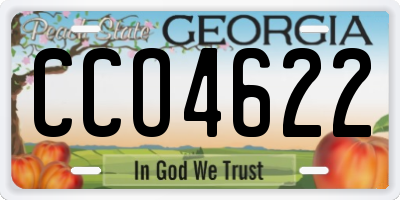 GA license plate CCO4622