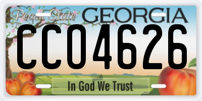 GA license plate CCO4626