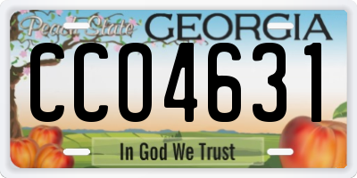 GA license plate CCO4631