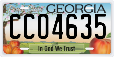 GA license plate CCO4635