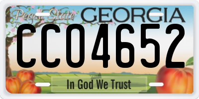 GA license plate CCO4652