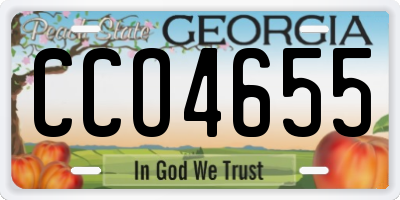 GA license plate CCO4655