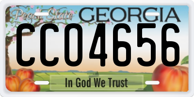 GA license plate CCO4656
