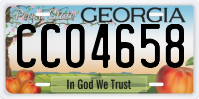 GA license plate CCO4658