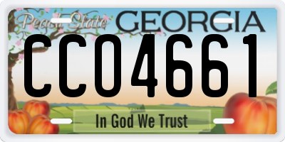 GA license plate CCO4661