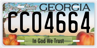GA license plate CCO4664