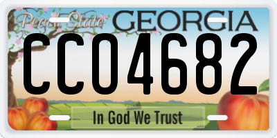 GA license plate CCO4682