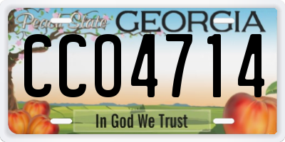 GA license plate CCO4714