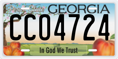 GA license plate CCO4724