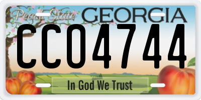 GA license plate CCO4744