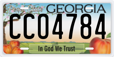 GA license plate CCO4784