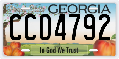 GA license plate CCO4792