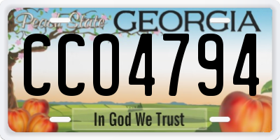 GA license plate CCO4794