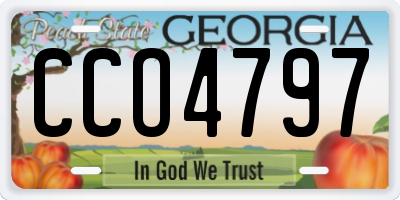 GA license plate CCO4797