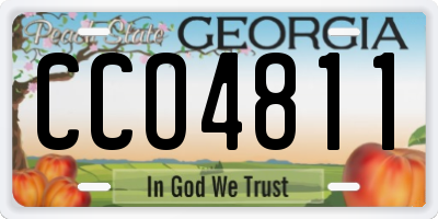 GA license plate CCO4811