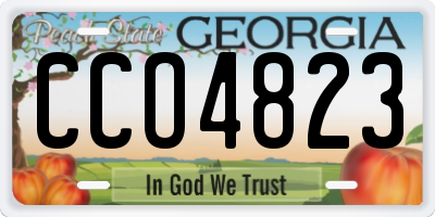 GA license plate CCO4823