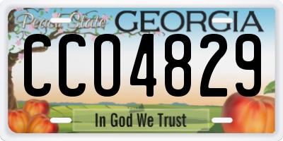 GA license plate CCO4829