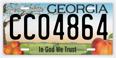 GA license plate CCO4864