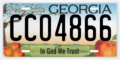 GA license plate CCO4866