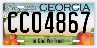 GA license plate CCO4867